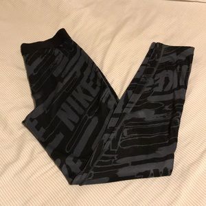 Grey and Black Nike leggings